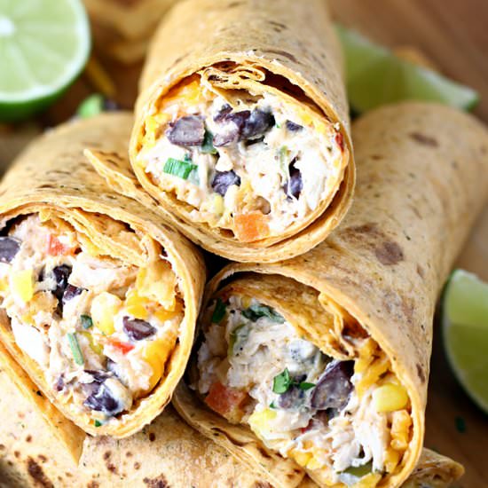 Southwest Cream Cheese Chicken Wrap