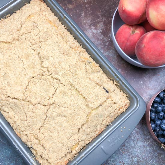 Blueberry-Peach Crumb Cake