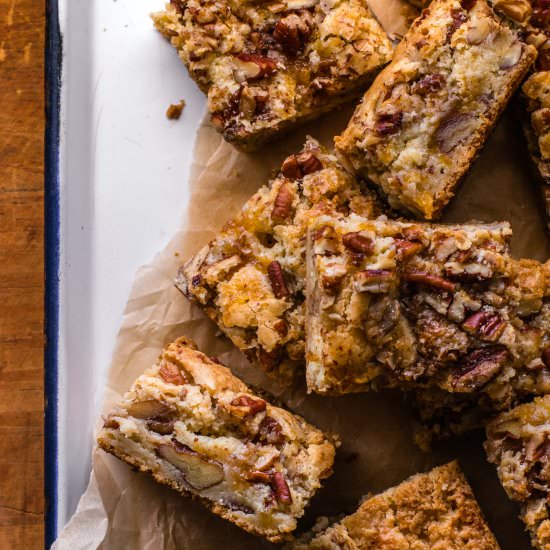 Peach & Pecan Blondies