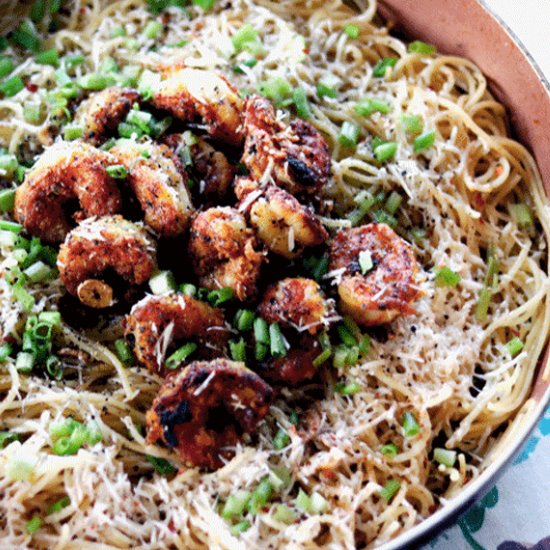 One Pot Garlic Shrimp Pasta