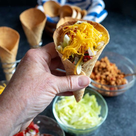 Taco Waffle Cones