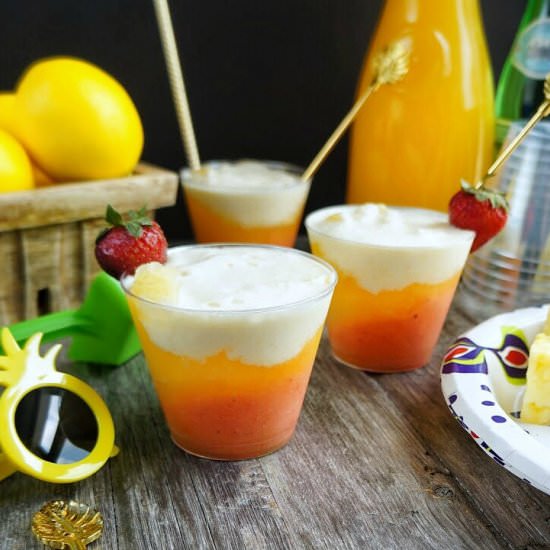 Layered Coconut Mango Mocktails