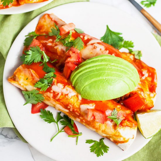 Cheesy Beef and Bean Enchiladas