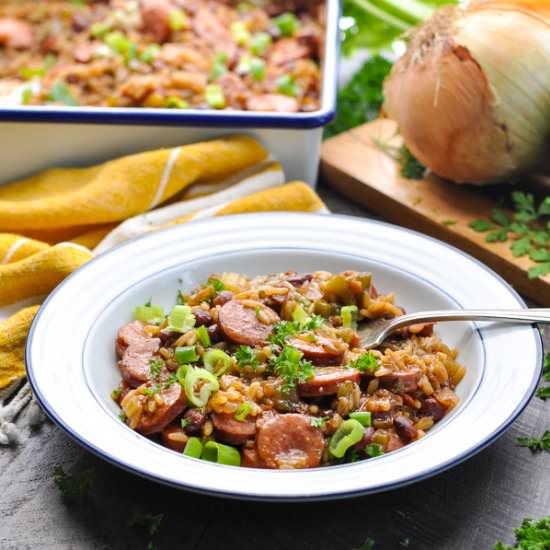 Dump-and-Bake Red Beans & Rice