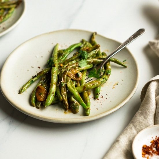 Blistered Miso Green Beans