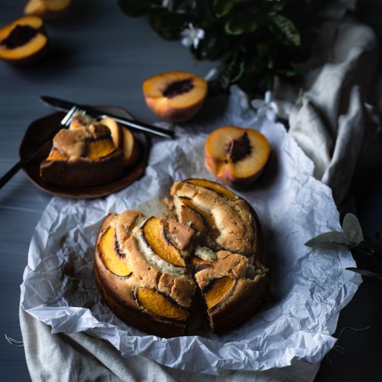 A Summer Peach & Honey Cake