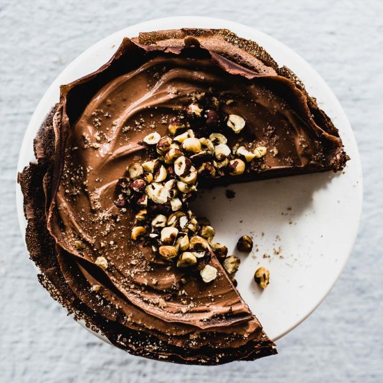 Gluten Free Chocolate Crepe Cake