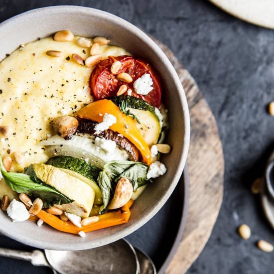 Goat Cheese Polenta and Ratatouille