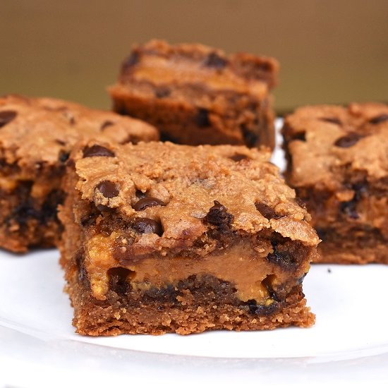 Caramel Peanut Butter Blondies