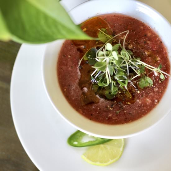 Spicy Watermelon Gazpacho