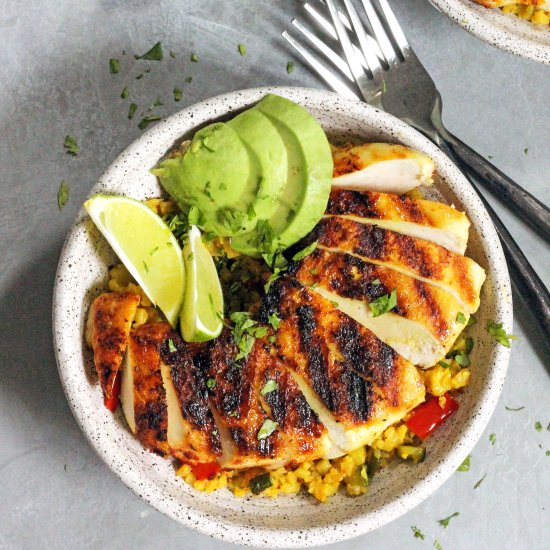 Blackened Chicken and Rice Bowls