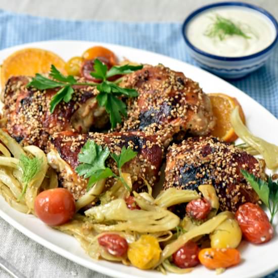 Middle Eastern Style Baked Chicken