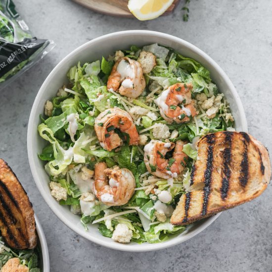 Lemon Herb Shrimp Caesar Salad