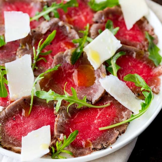 Seared Pepper Beef Carpaccio