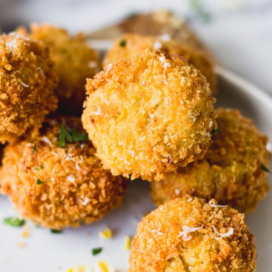 Scalloped Corn Arancini