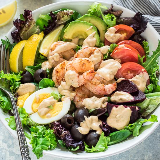 Grilled Shrimp Louie Salad