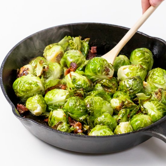 Maple bacon roasted Brussels sprout