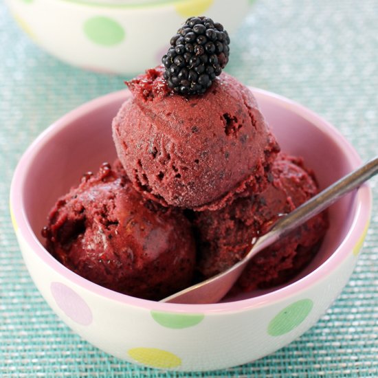 Blackberry sorbet