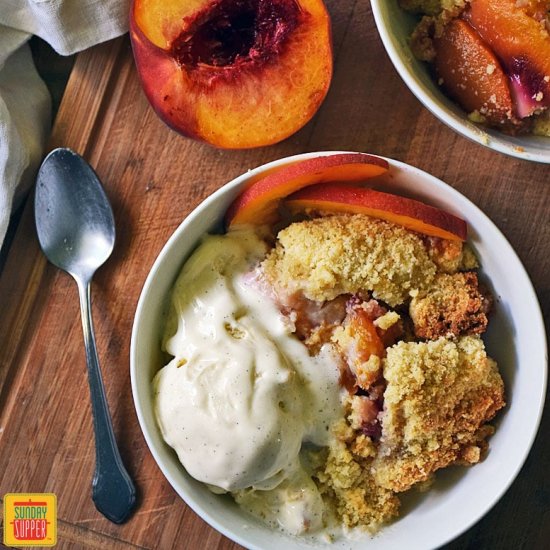 Peach Cobbler with Cake Mix