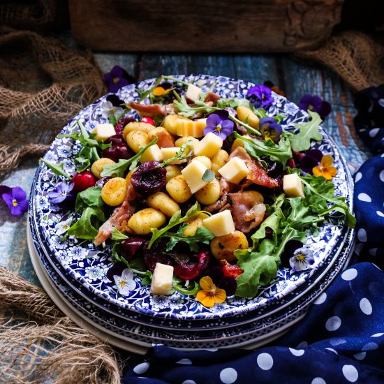 Gnocchi Cherry Prosciutto Salad