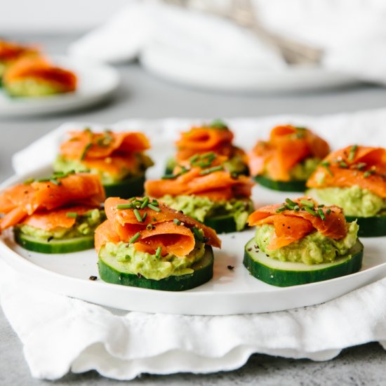 Smoked Salmon Cucumber Bites