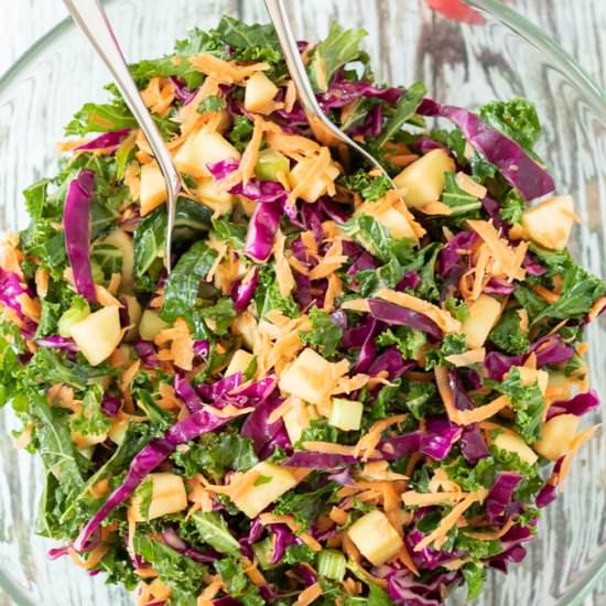 Creamy Kale Coleslaw with Apple