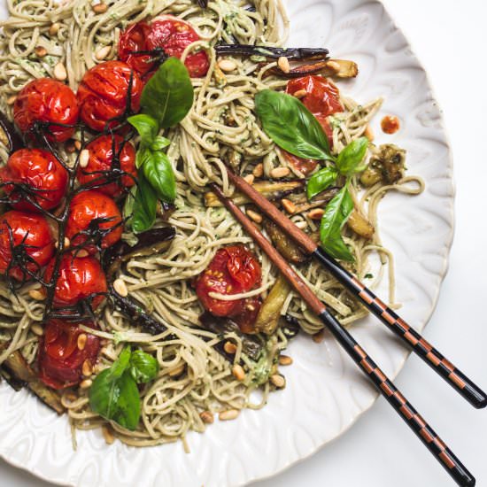 Mediterranean Soba Noodle Salad