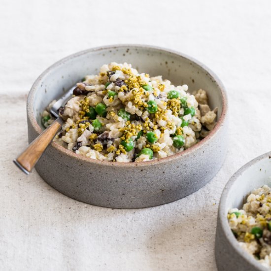 Creamy Brown Rice with Shiitakes