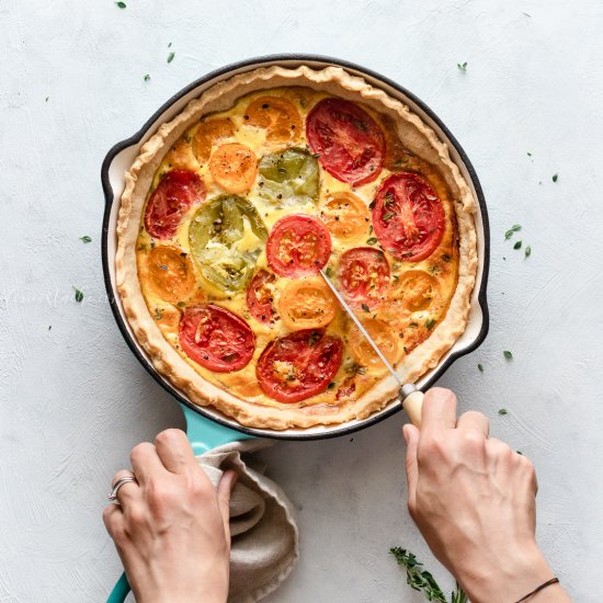 Tomato Tart With Zucchini & Herbs