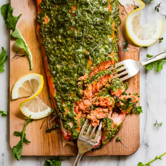 Cedar Plank Grilled Salmon