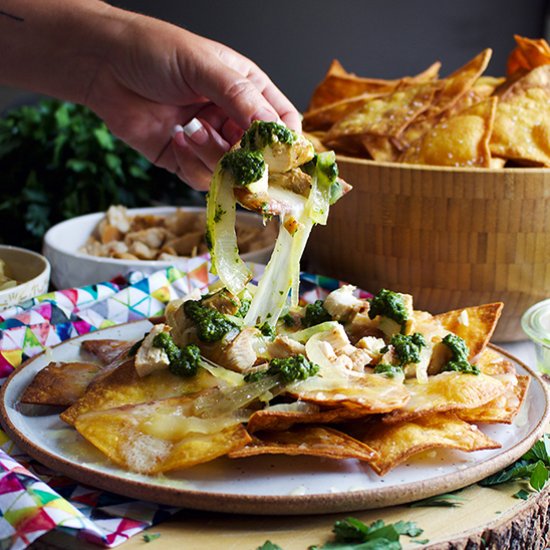 Chicken Chimichurri Nachos