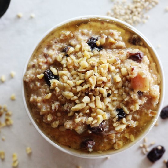 Apple + Walnut Steel Cut Oatmeal