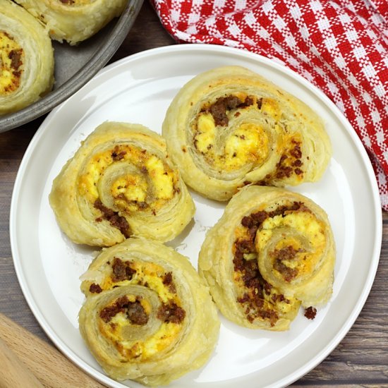 Sausage Egg and Cheese Pinwheels