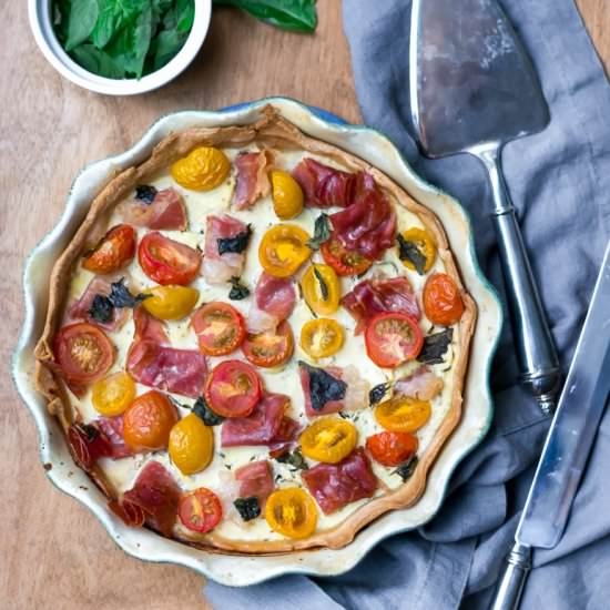 HEIRLOOM TOMATO & PROSCIUTTO QUICHE