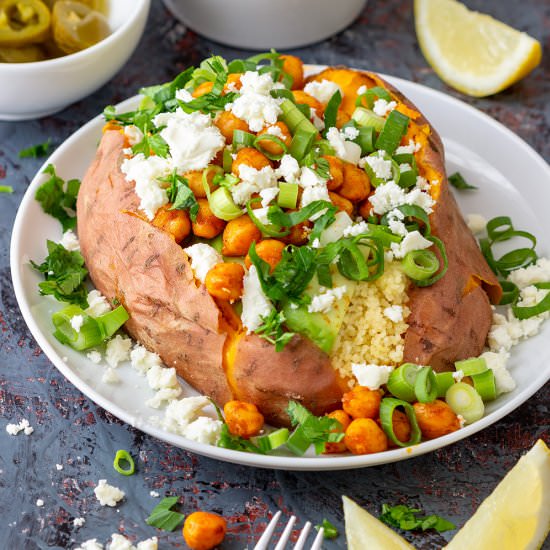 instant pot stuffed sweet potatoes