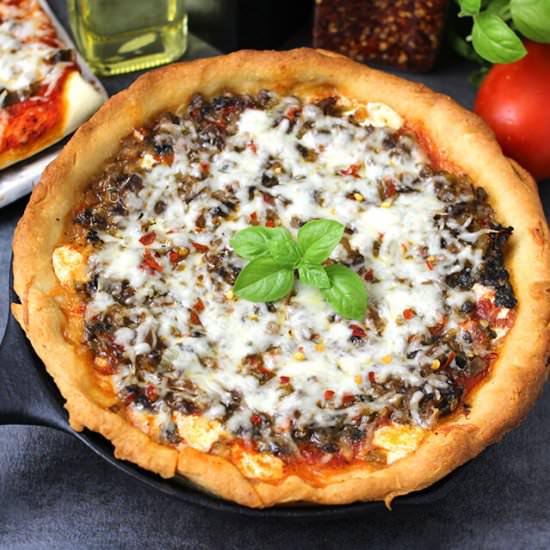 Thai Style Deep Dish Pizza