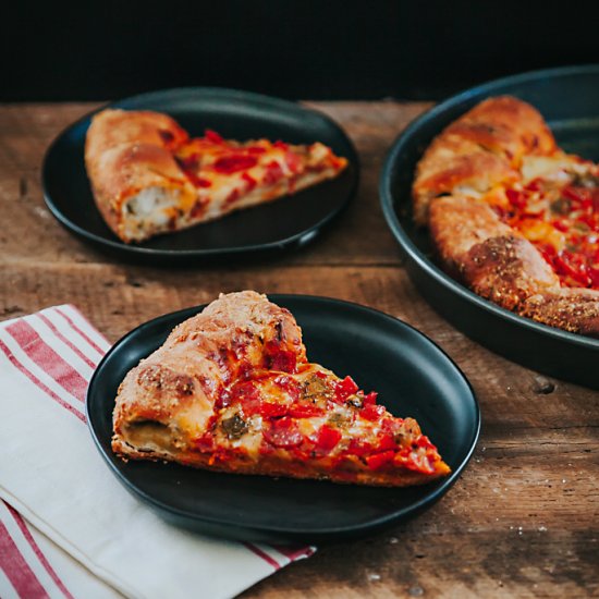 Chile Pepperoni Stuffed Crust Pizza