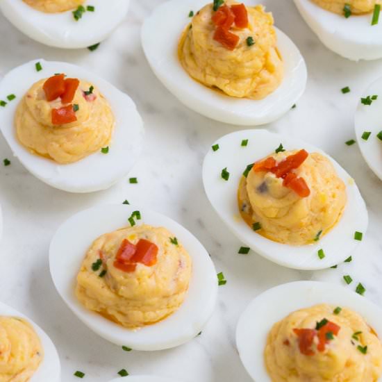 Pimento Cheese Deviled Eggs