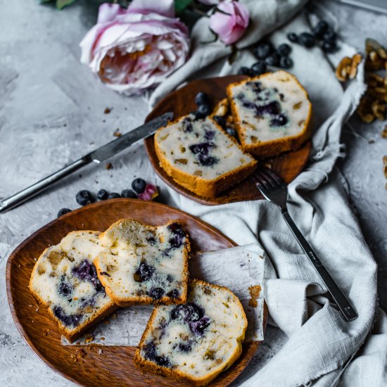 Blueberry and Walnut Pound Cake