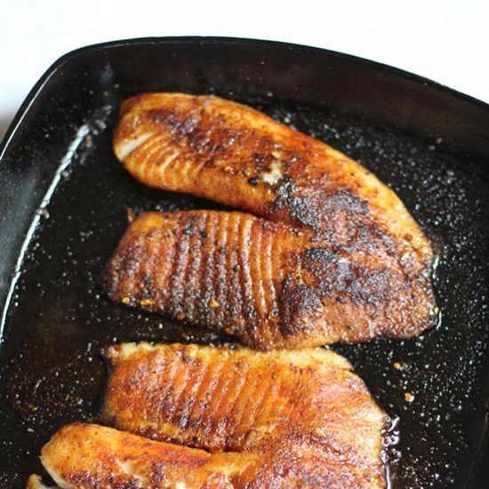 Skillet Blackened Tilapia