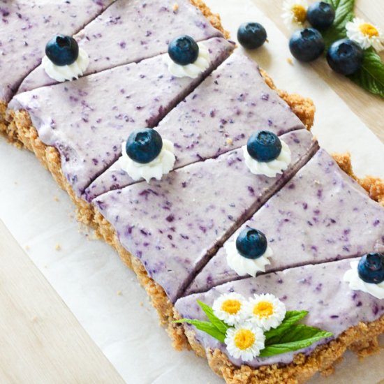 Easy No Bake Blueberry Cheesecake