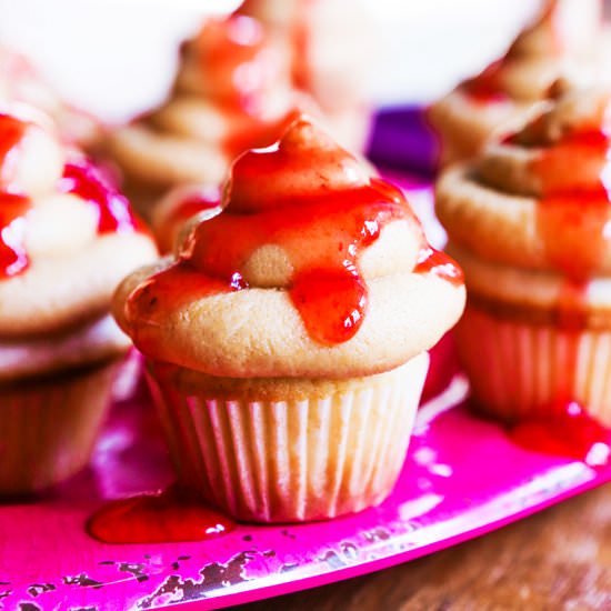 Peanut Butter & Jelly Cupcakes