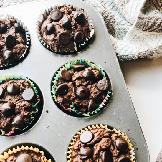 Paleo Chocolate Zucchini Muffins