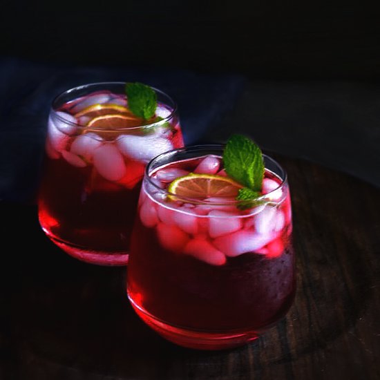 Hibiscus Gin Fizz