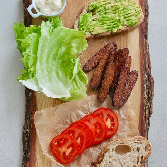 Tempeh Bacon BLT Sandwiches