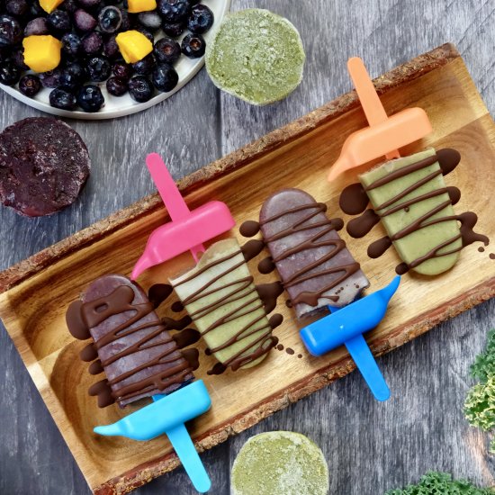 Chocolate Green Smoothie Popsicles