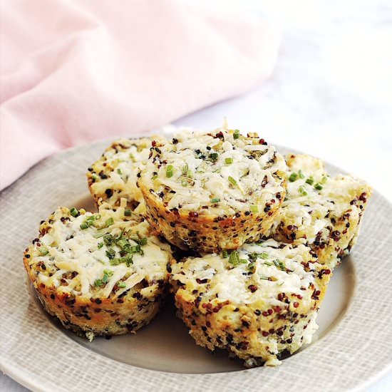 three cheese quinoa cups