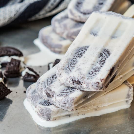 Paletas Heladas de Galleta Oreo