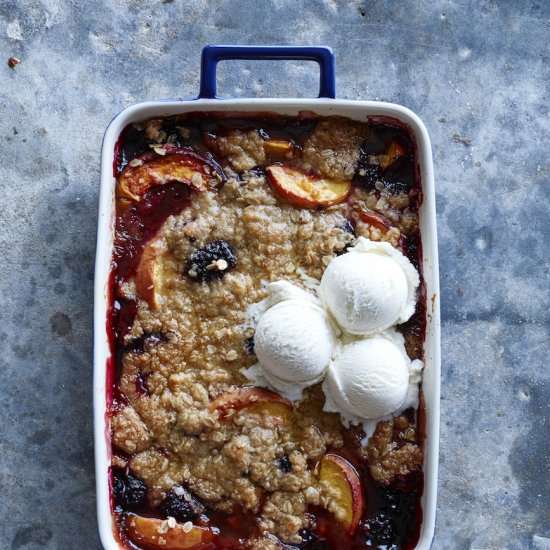 Blackberry Peach Crisp