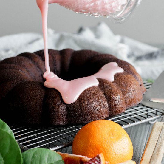 Chocolate & Blood Orange Bundt Cake